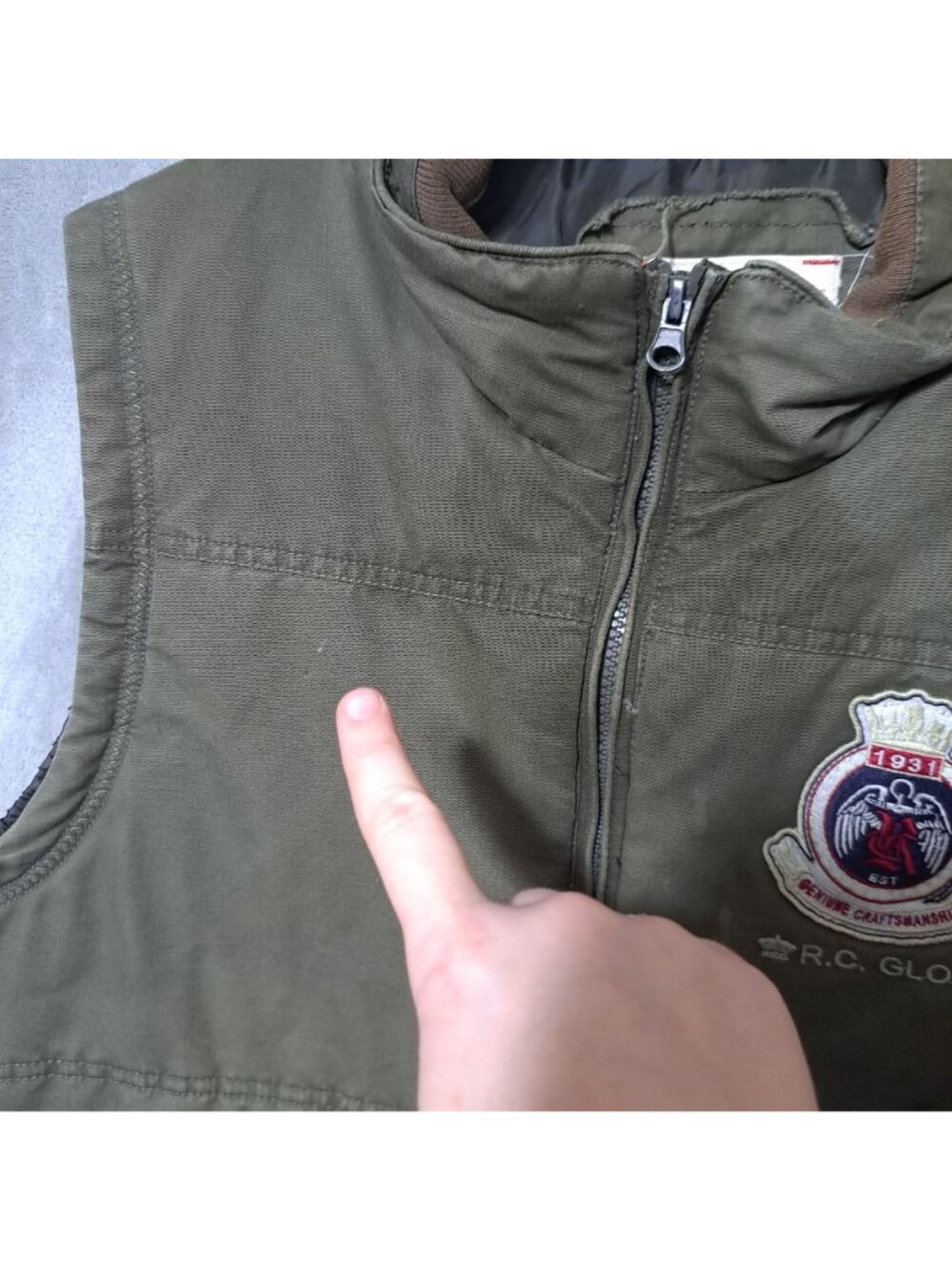 Red Camel LARGE Green Full Zip Vest Sleeveless Lined Pockets Zip Closure Style - Picture 11 of 16